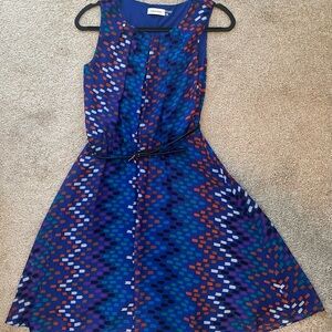 Calvin Klein Multicolor Geometric Midi Dress